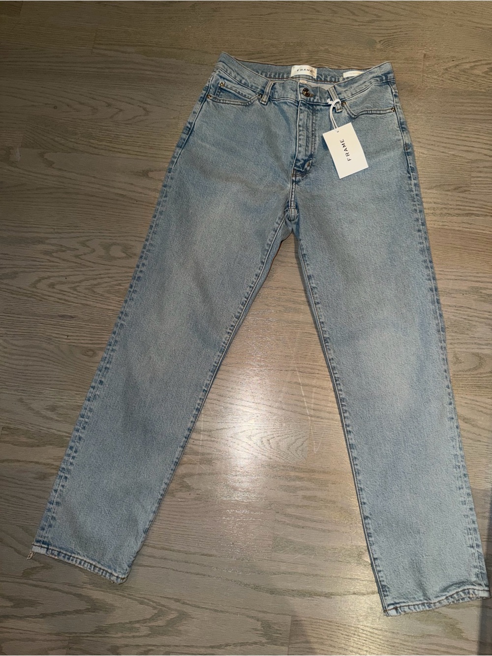 Frame Denim Light Blue Straight Jeans Sz 27